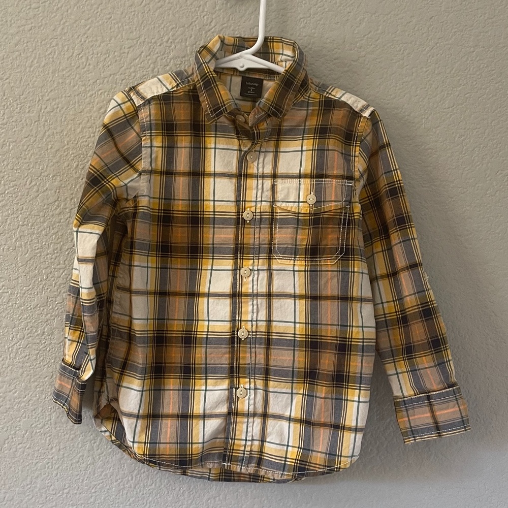GAP Boys Plaid Button-Down Shirt